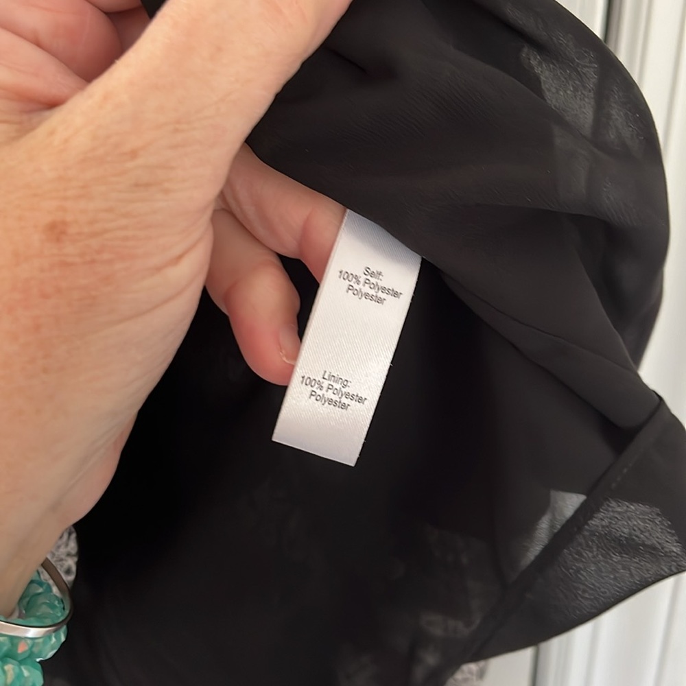 VERONICA WEBB LADIES BLACK WHITE NYLA PRINT DRESS-M - Picture 6 of 9